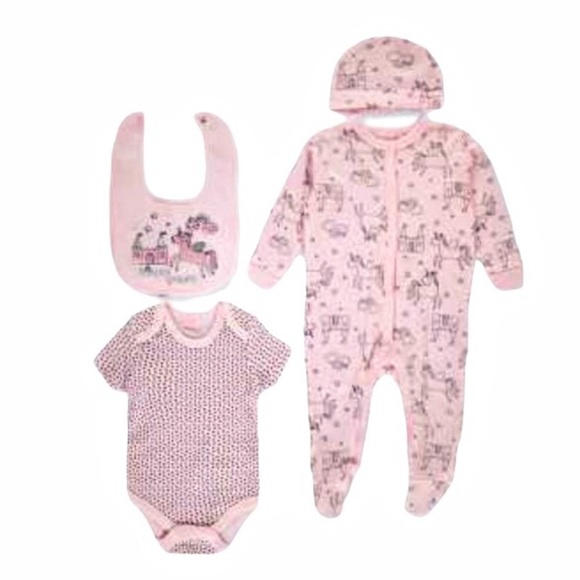 NWT BABY GIRL PRINCESS UNICORN 6-PIECE LAYETTE SET - Picture 2 of 8